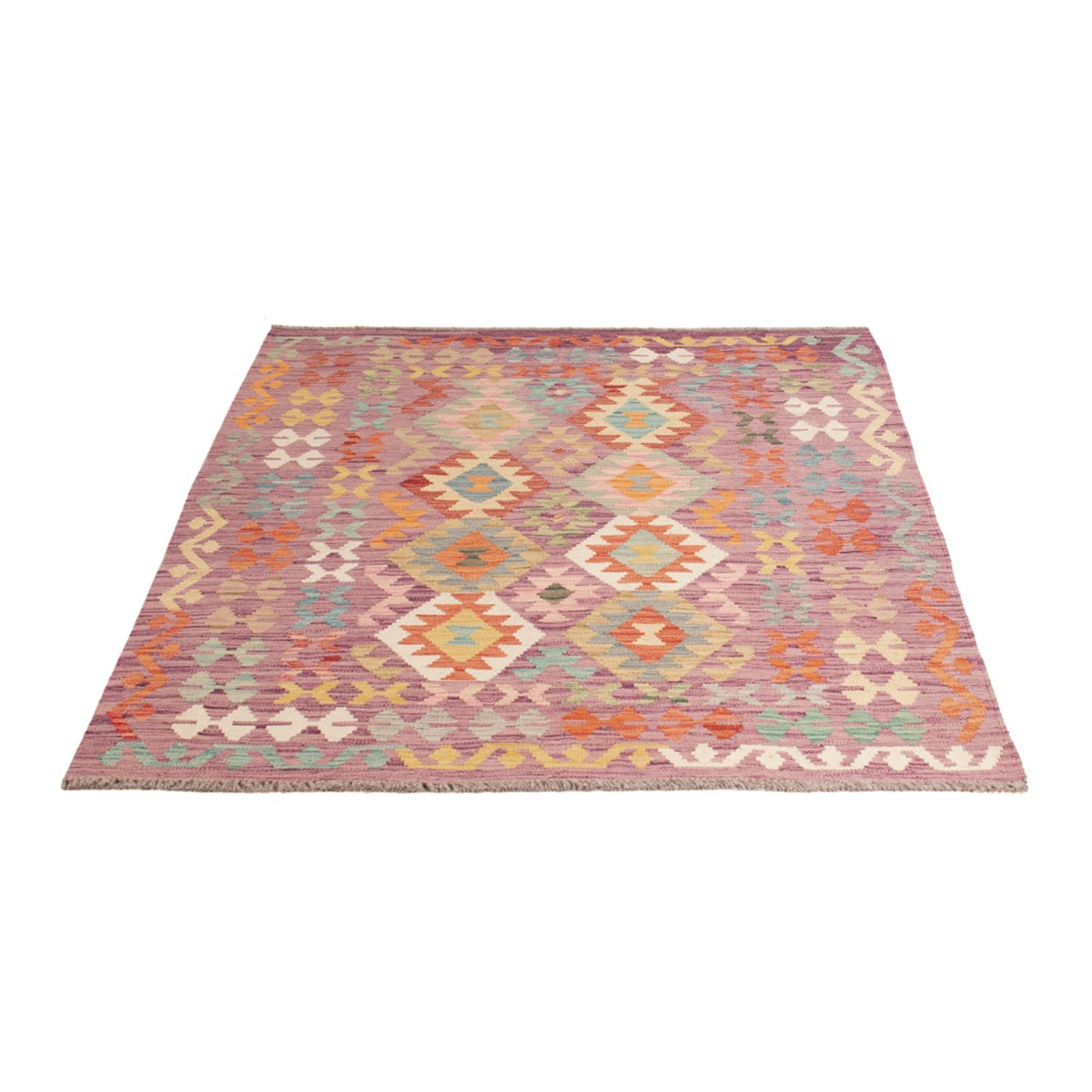 Kelim Carpet - Splash - 173 x 124 cm - flerfarvet