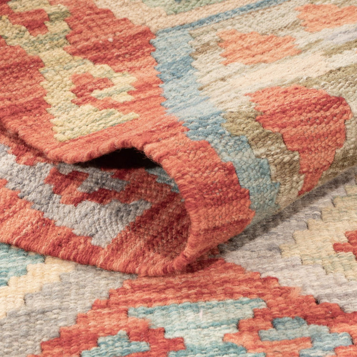 Kelim Carpet - Splash - 186 x 122 cm - flerfarvet