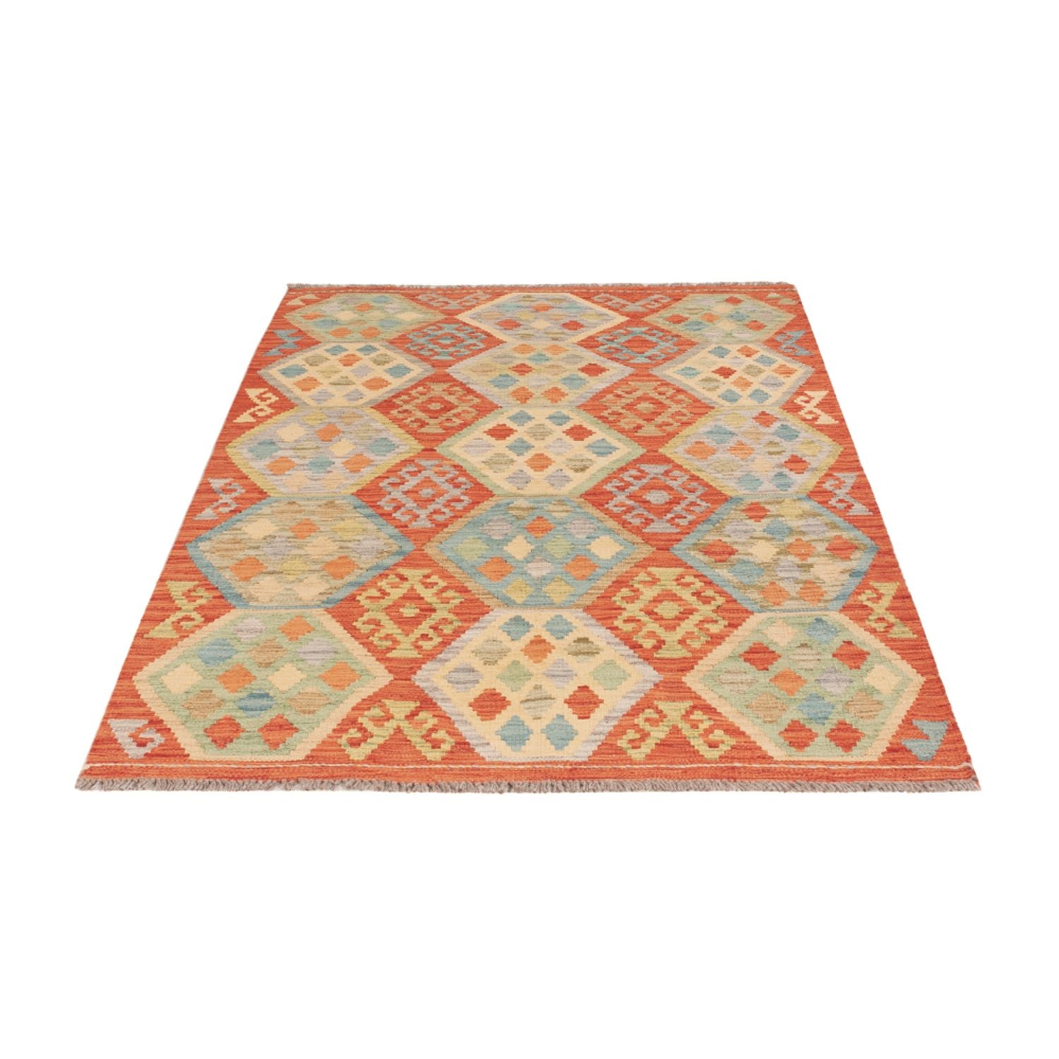 Kelim Carpet - Splash - 186 x 122 cm - flerfarvet