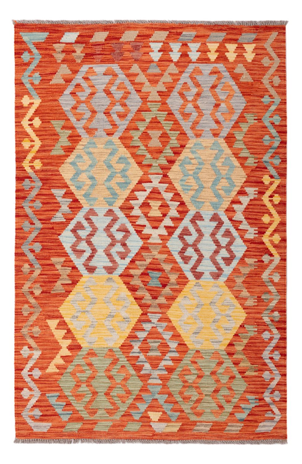 Kelim Carpet - Splash - 180 x 115 cm - flerfarvet