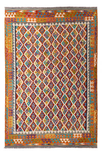 Kelim Carpet - Splash - 307 x 205 cm - flerfarvet