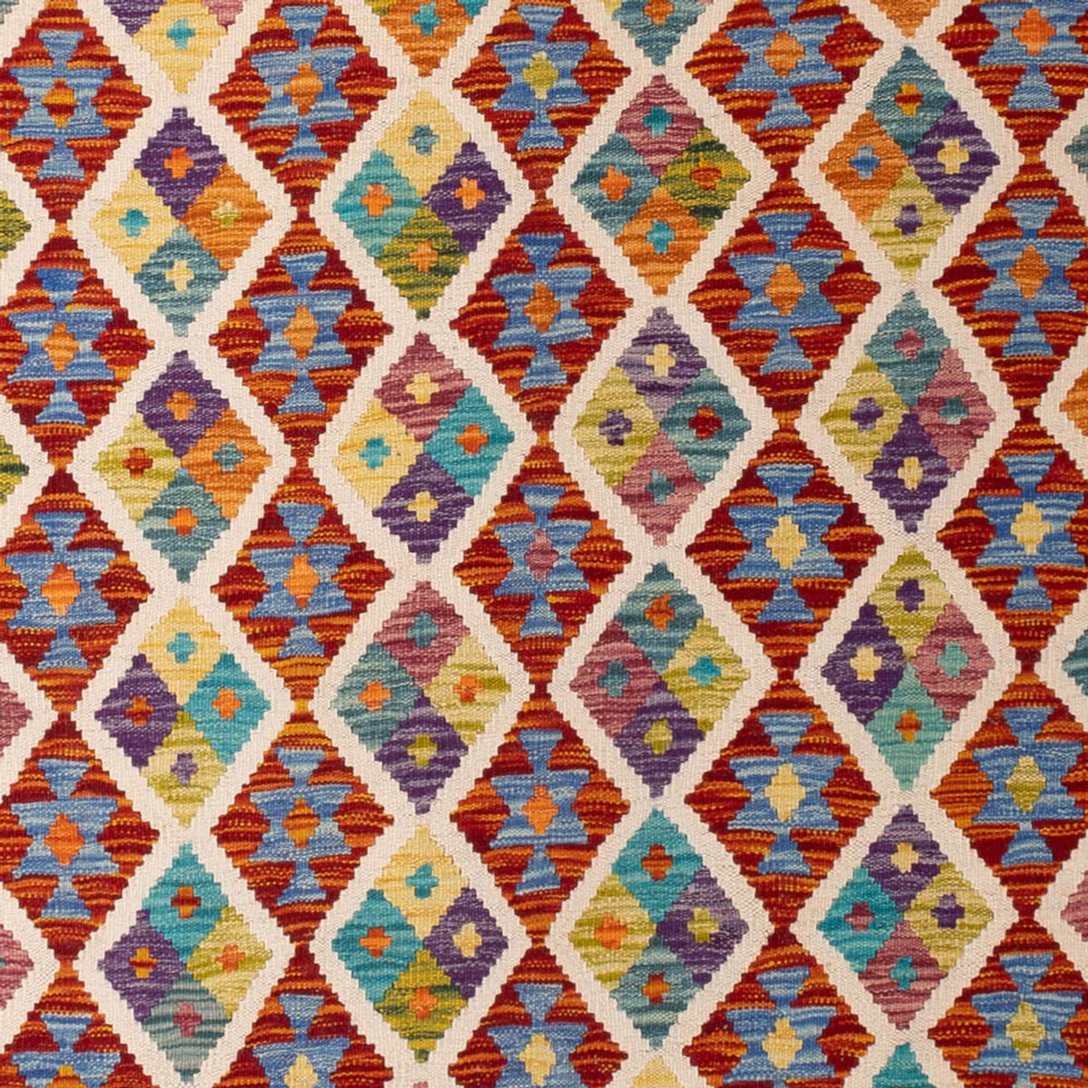 Kelim Carpet - Splash - 307 x 205 cm - flerfarvet