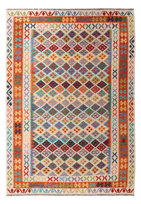Kelim Carpet - Splash - 304 x 209 cm - flerfarvet
