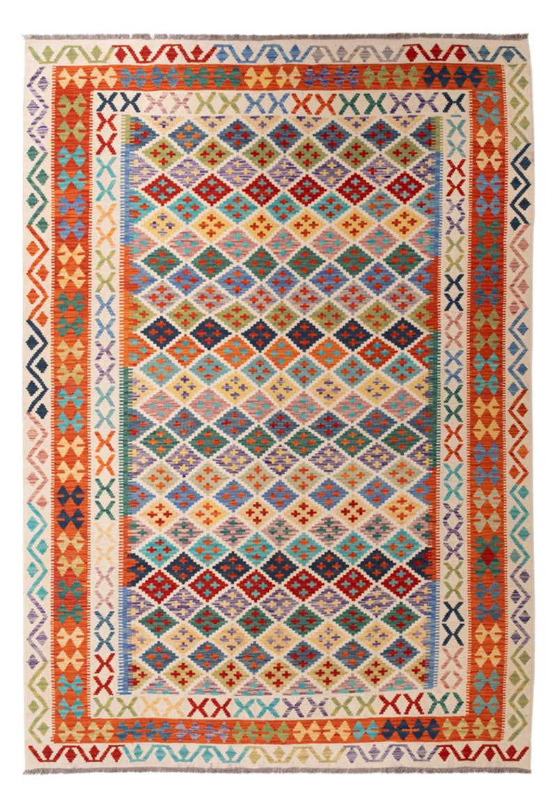 Kelim Carpet - Splash - 304 x 209 cm - flerfarvet
