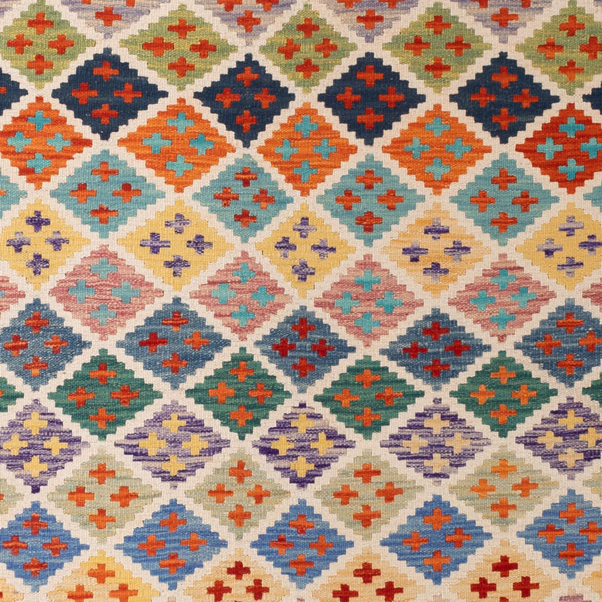 Kelim Carpet - Splash - 304 x 209 cm - flerfarvet