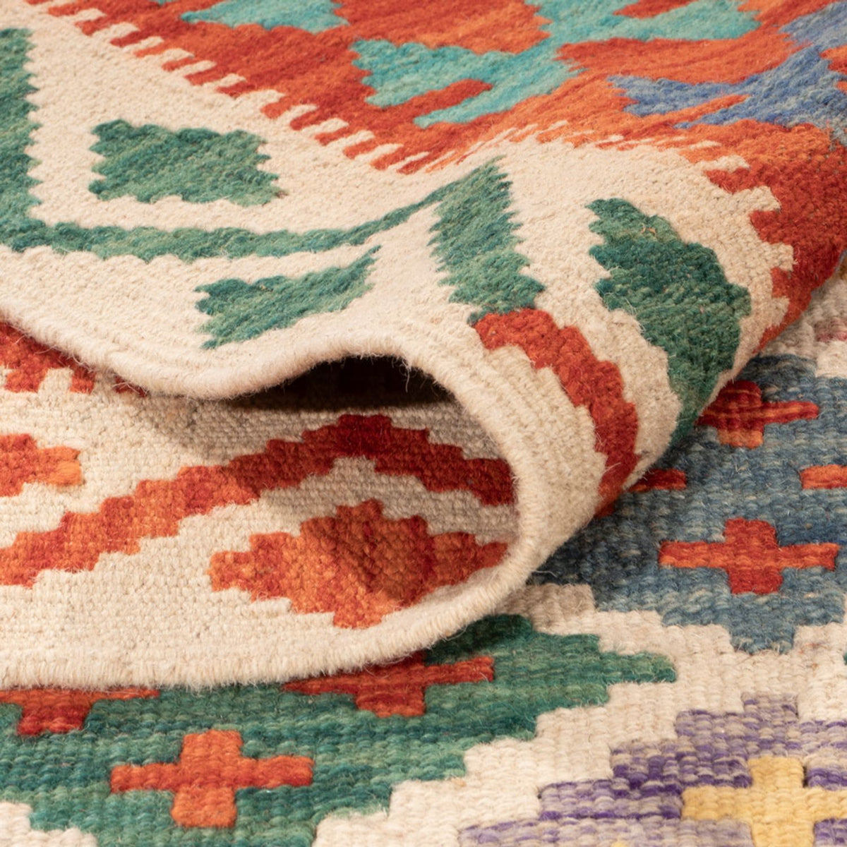 Kelim Carpet - Splash - 304 x 209 cm - flerfarvet