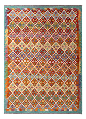 Kelim Carpet - Splash - 293 x 213 cm - flerfarvet