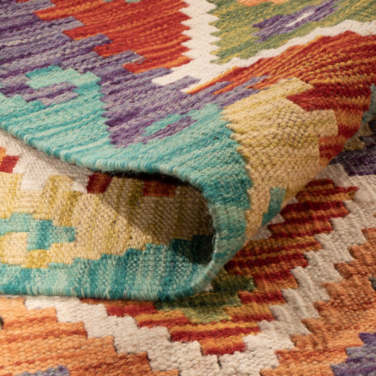 Kelim Carpet - Splash - 293 x 213 cm - flerfarvet