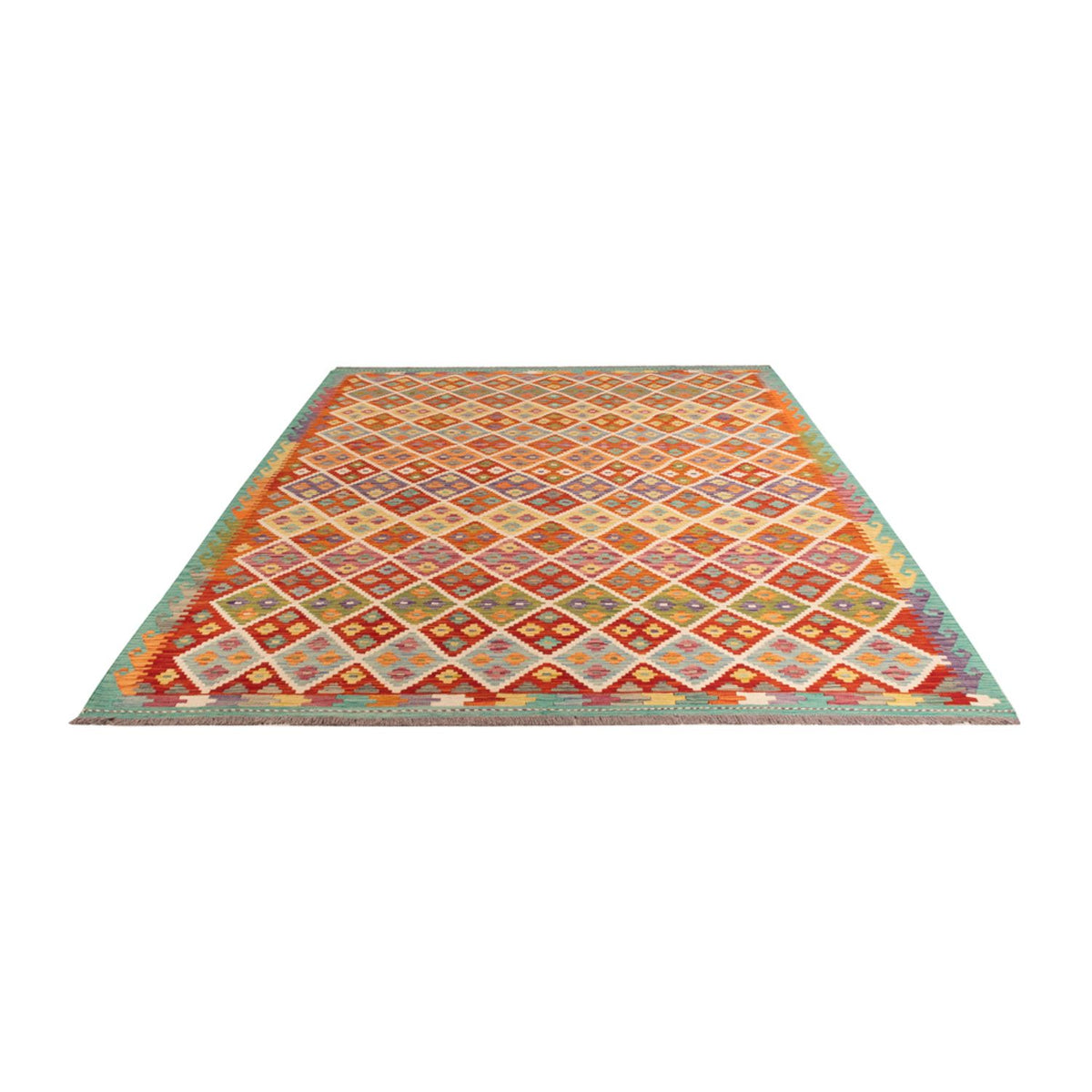 Kelim Carpet - Splash - 293 x 213 cm - flerfarvet