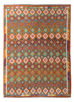 Kelim Carpet - Splash - 292 x 213 cm - flerfarvet