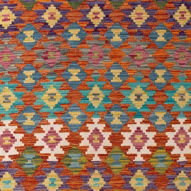 Kelim Carpet - Splash - 292 x 213 cm - flerfarvet