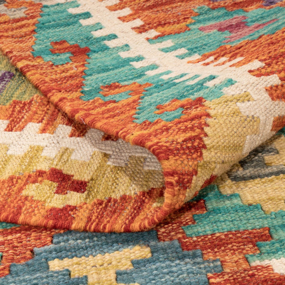 Kelim Carpet - Splash - 292 x 213 cm - flerfarvet