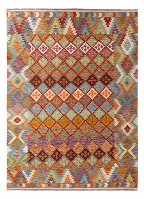 Kelim Carpet - Splash - 296 x 209 cm - flerfarvet