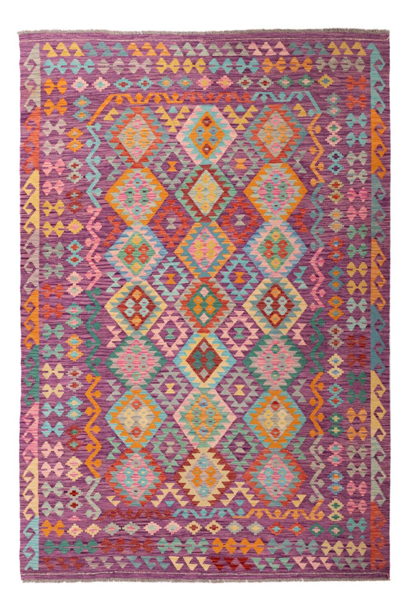 Kelim Carpet - Splash - 301 x 200 cm - flerfarvet