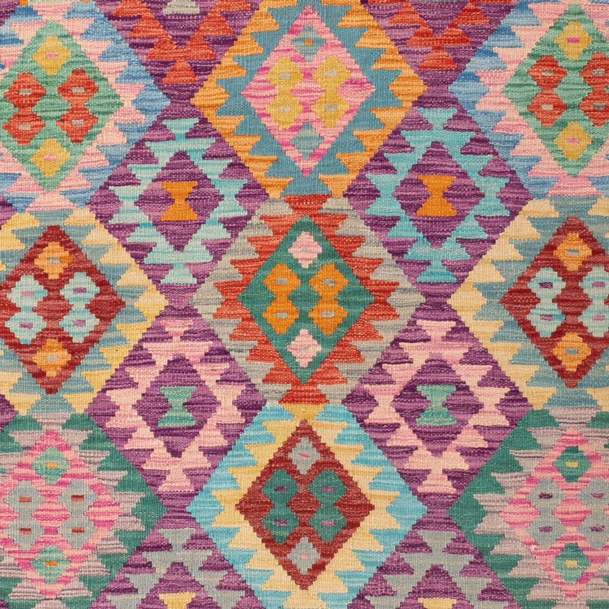 Kelim Carpet - Splash - 301 x 200 cm - flerfarvet