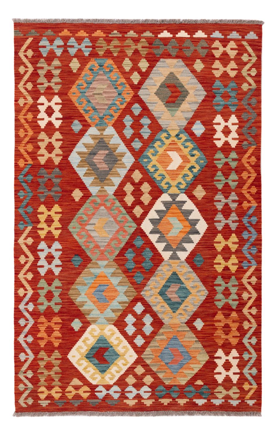 Kelim Carpet - Splash - 186 x 120 cm - flerfarvet
