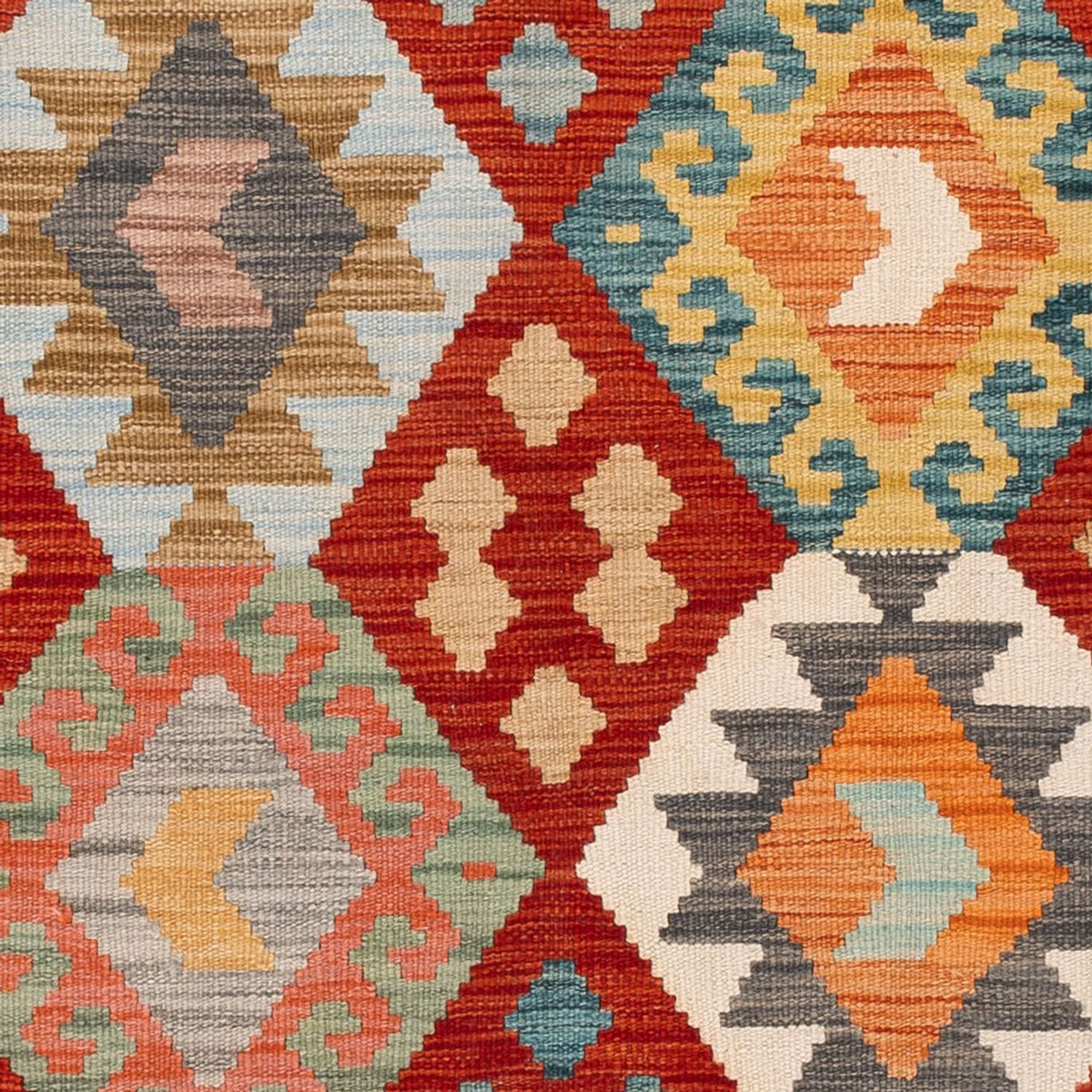 Kelim Carpet - Splash - 186 x 120 cm - flerfarvet