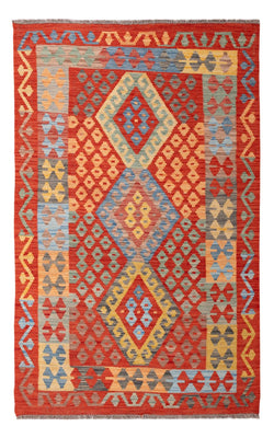 Kelim Carpet - Splash - 187 x 113 cm - flerfarvet