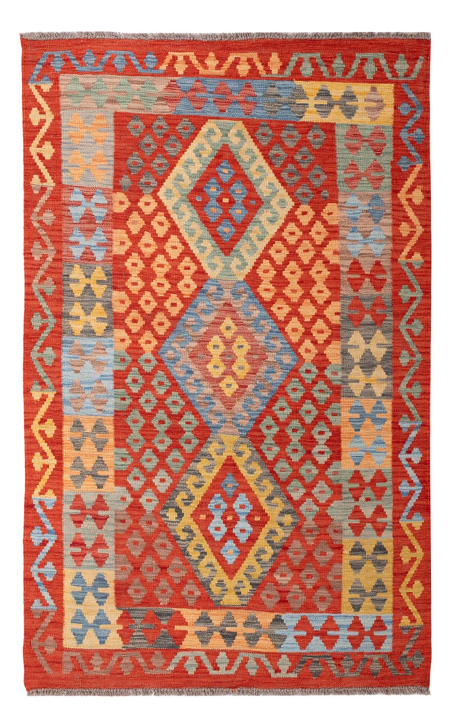 Kelim Carpet - Splash - 187 x 113 cm - flerfarvet