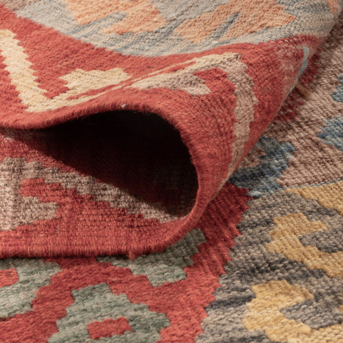 Kelim Carpet - Splash - 187 x 113 cm - flerfarvet