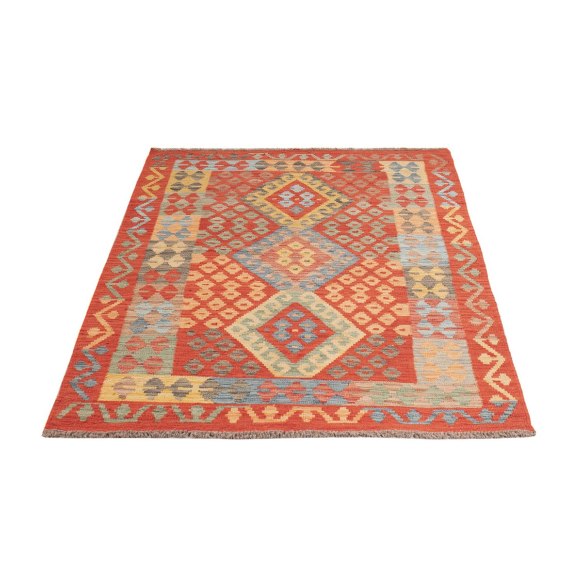 Kelim Carpet - Splash - 187 x 113 cm - flerfarvet