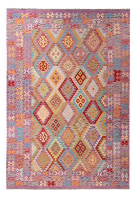 Kelim Carpet - Splash - 300 x 203 cm - flerfarvet