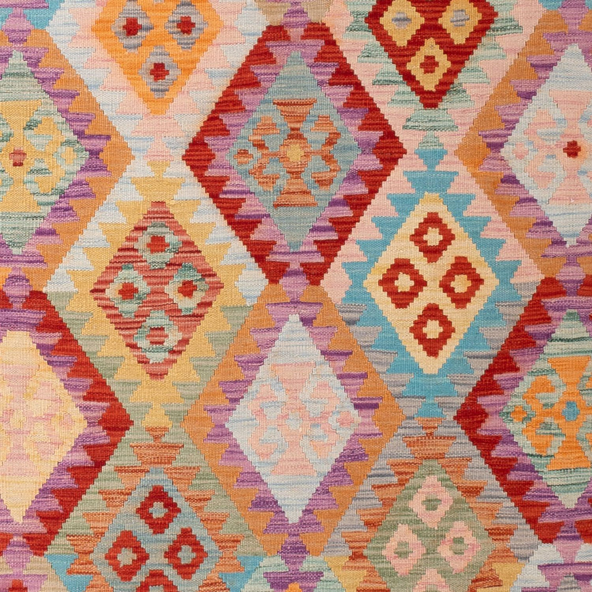 Kelim Carpet - Splash - 300 x 203 cm - flerfarvet