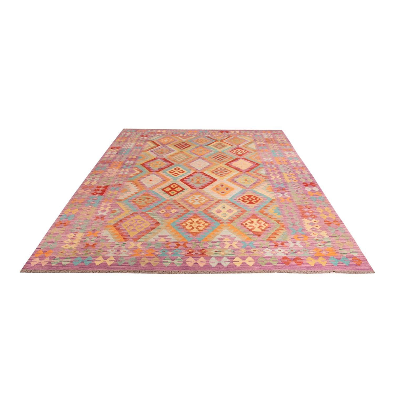 Kelim Carpet - Splash - 300 x 203 cm - flerfarvet