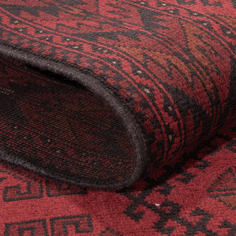Afghan Teppich - Kunduz - 201 x 126 cm - rot