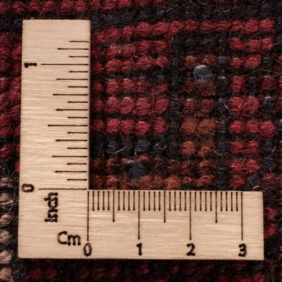 Afghansk tæppe - Kunduz - 191 x 127 cm - mørkerød