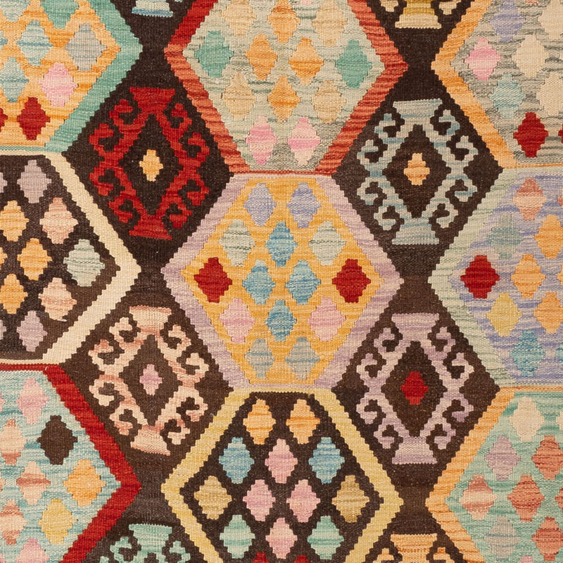 Kelim Carpet - Splash - 294 x 201 cm - flerfarvet