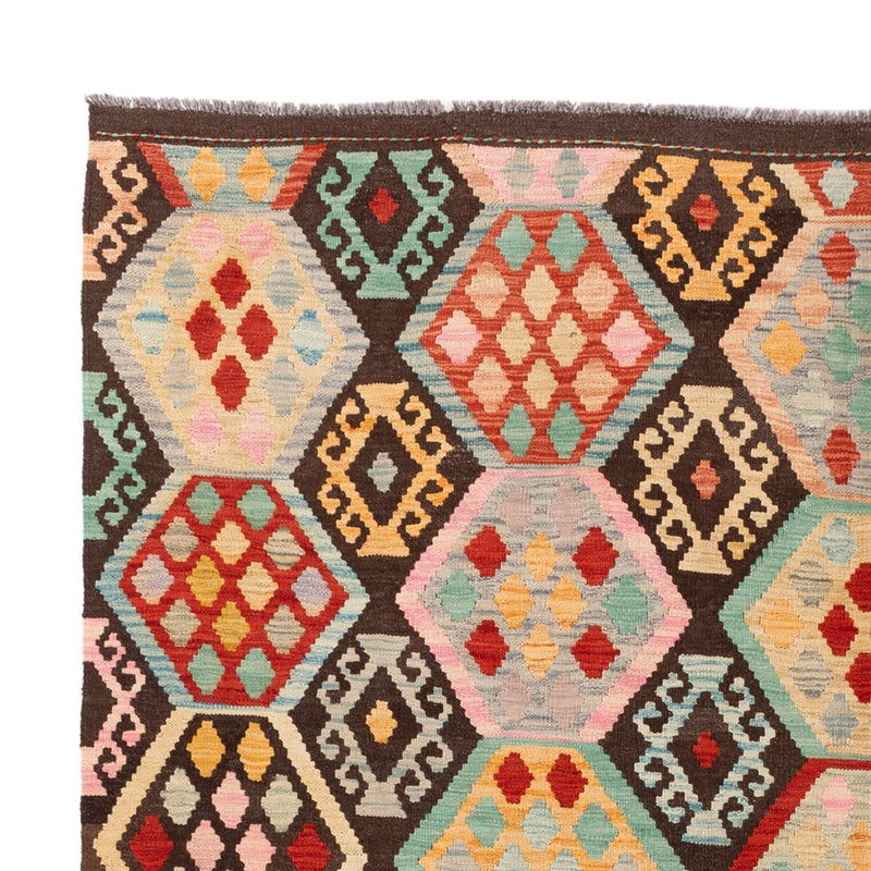 Kelim Carpet - Splash - 294 x 201 cm - flerfarvet