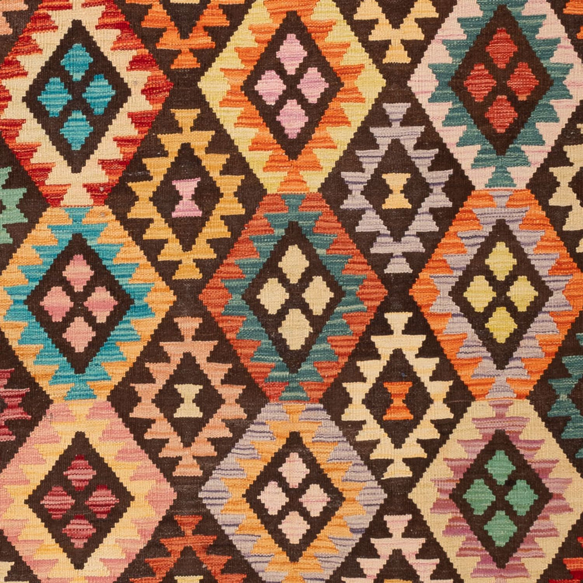 Kelim Carpet - Splash - 307 x 205 cm - flerfarvet