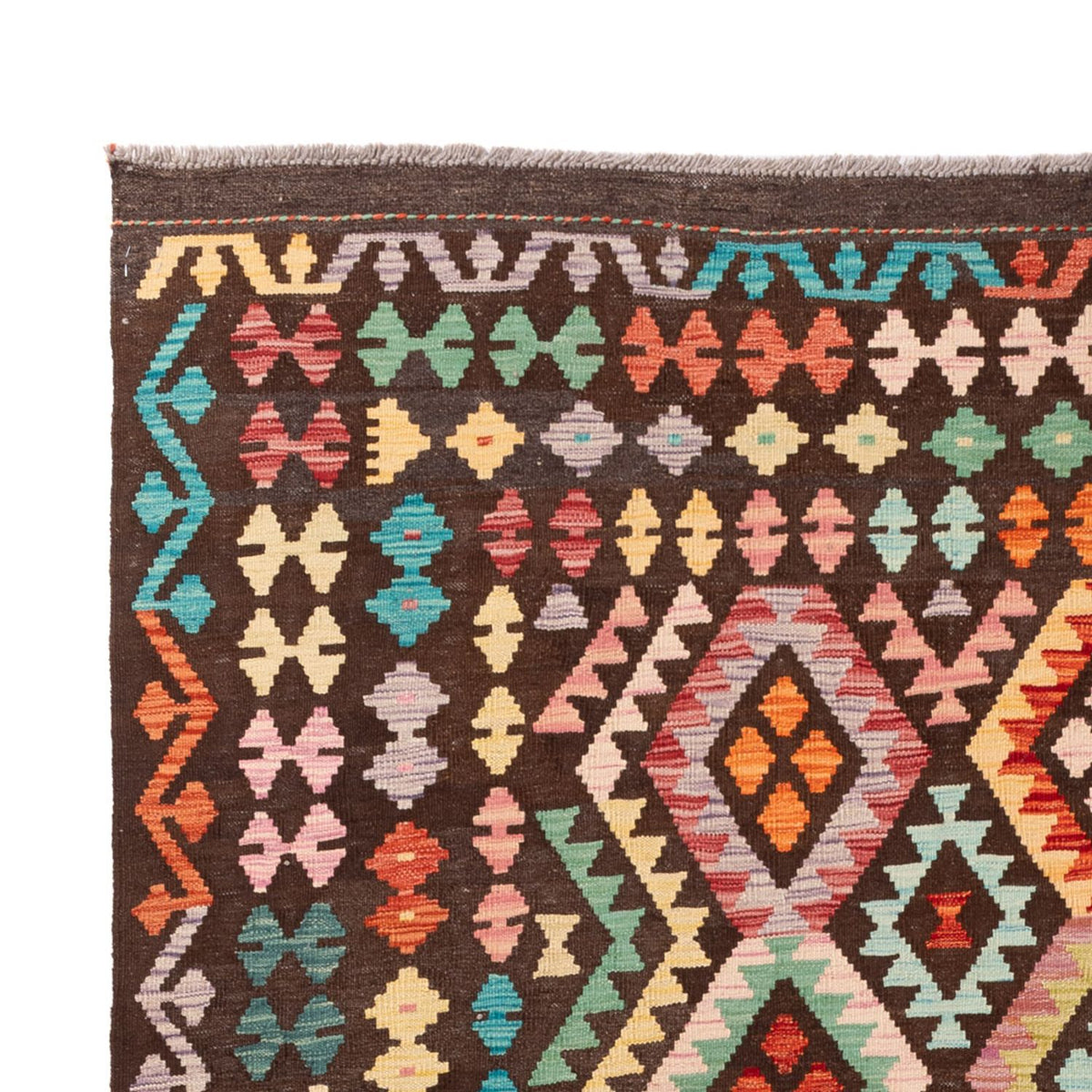 Kelim Carpet - Splash - 307 x 205 cm - flerfarvet