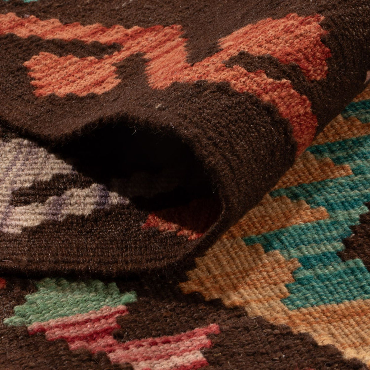 Kelim Carpet - Splash - 307 x 205 cm - flerfarvet