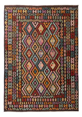 Kelim Carpet - Splash - 303 x 210 cm - flerfarvet