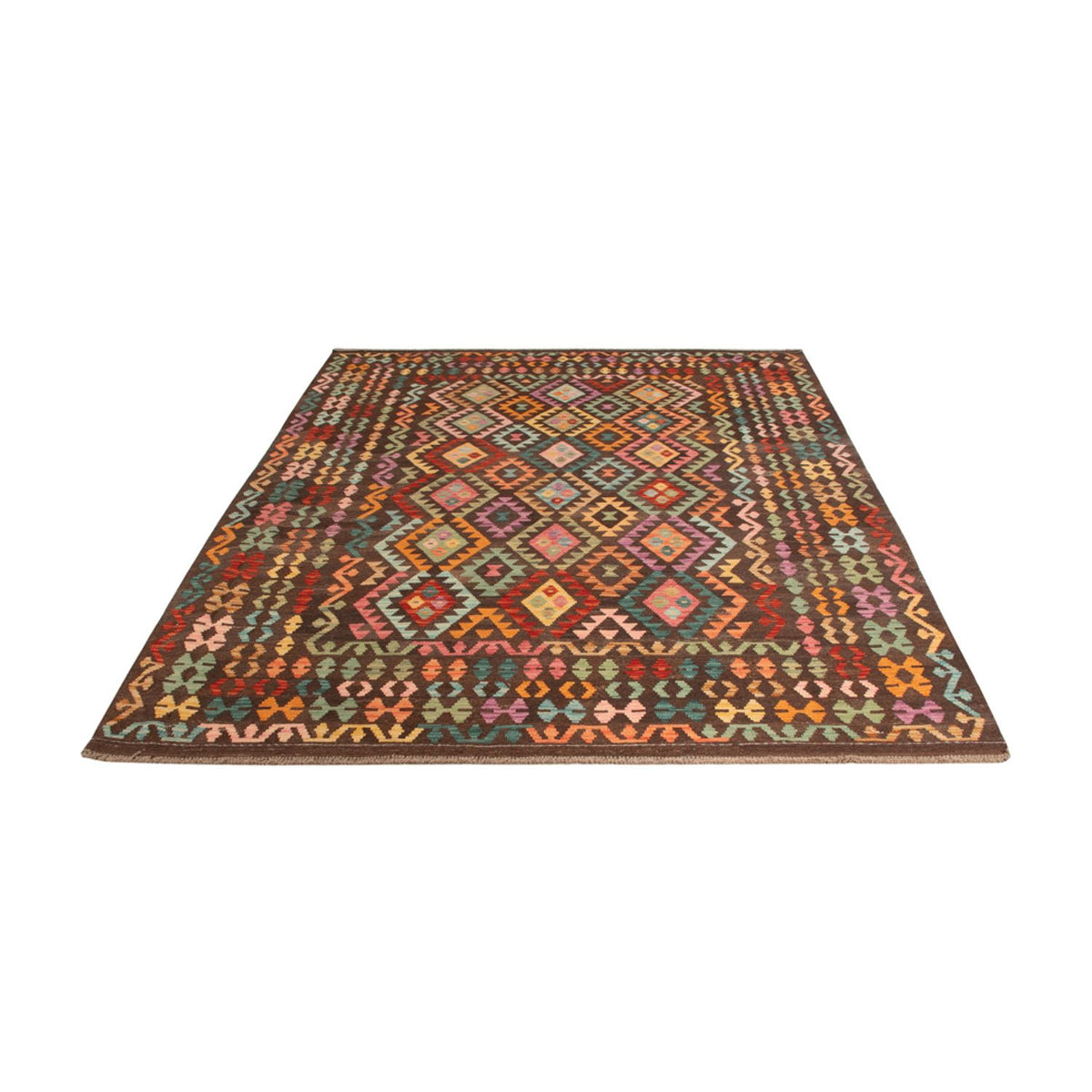 Kelim Carpet - Splash - 303 x 210 cm - flerfarvet