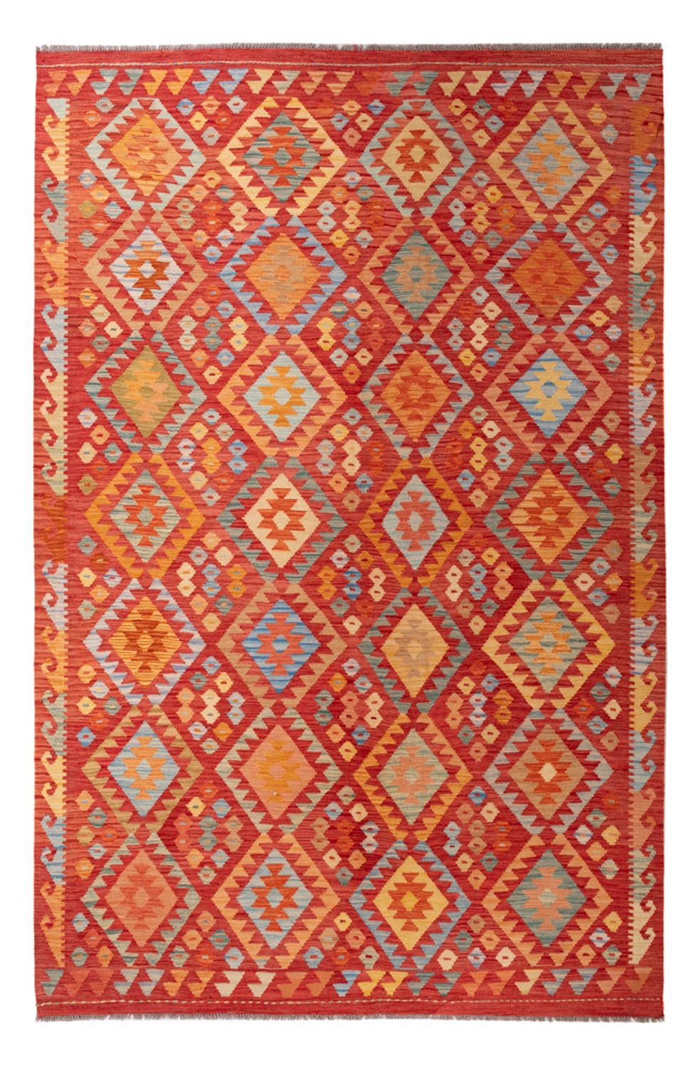 Kelim Carpet - Splash - 301 x 193 cm - flerfarvet