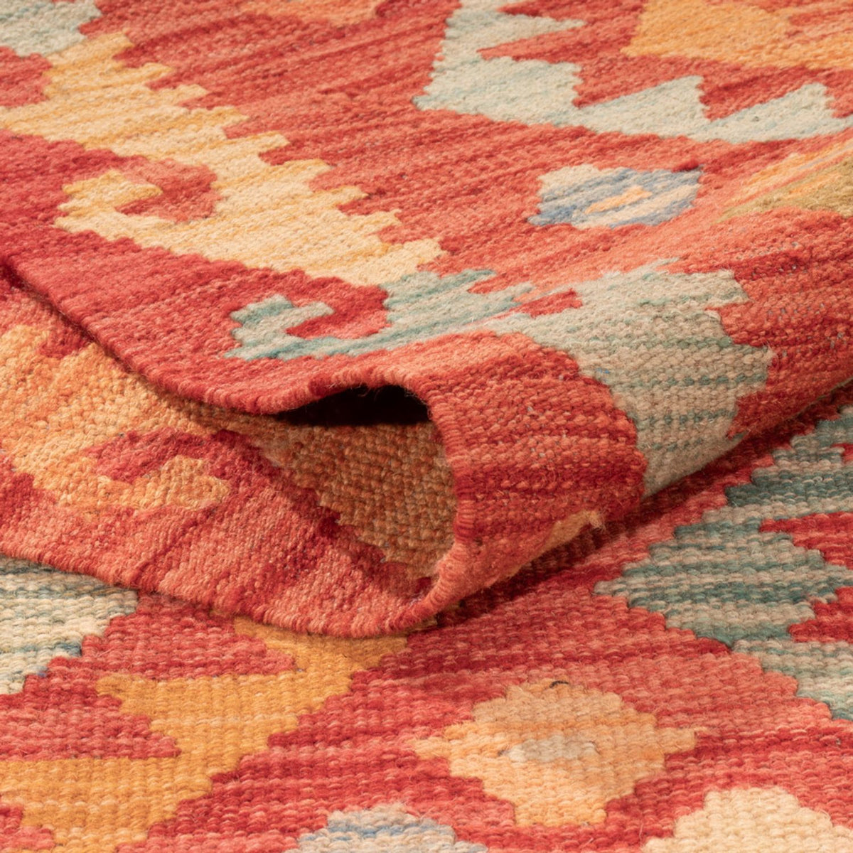 Kelim Carpet - Splash - 301 x 193 cm - flerfarvet