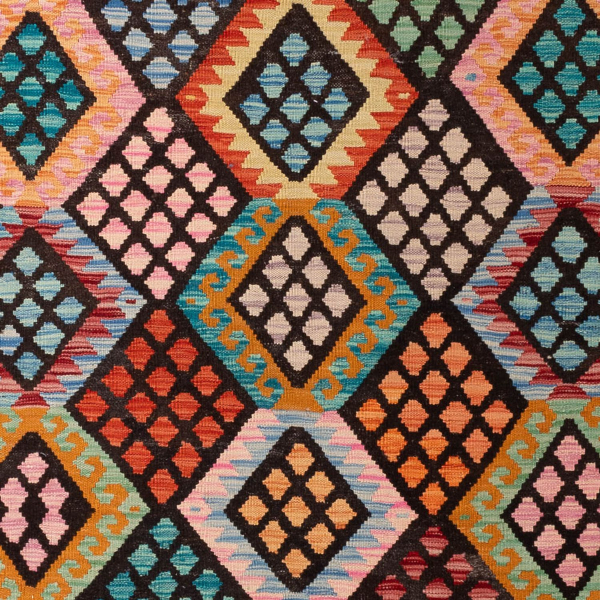 Kelim Carpet - Splash - 293 x 206 cm - flerfarvet