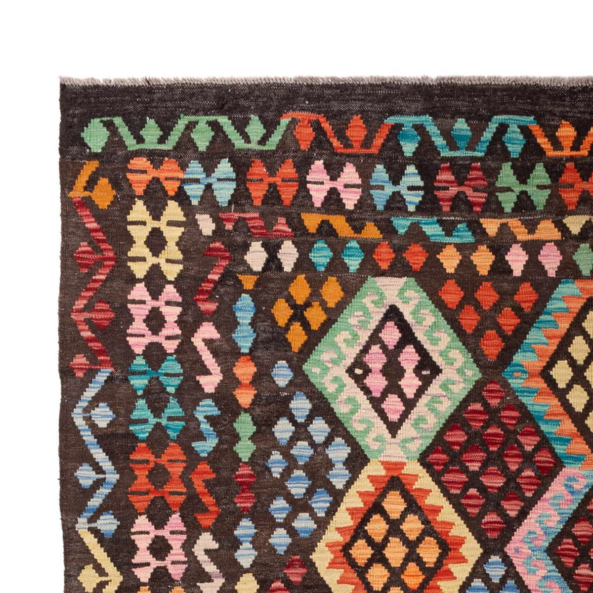 Kelim Carpet - Splash - 293 x 206 cm - flerfarvet