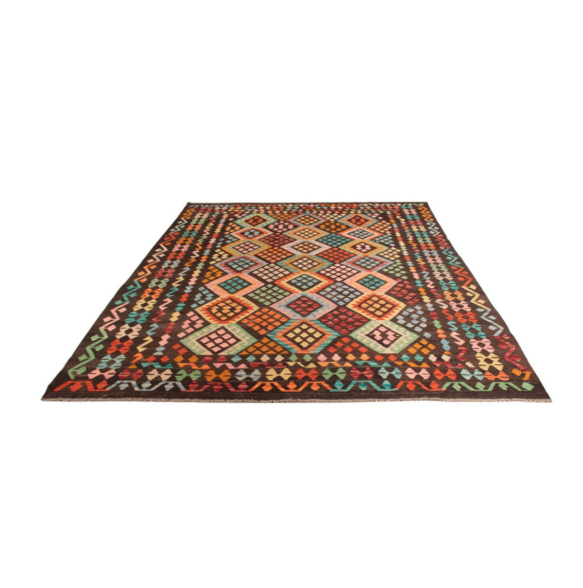 Kelim Carpet - Splash - 293 x 206 cm - flerfarvet