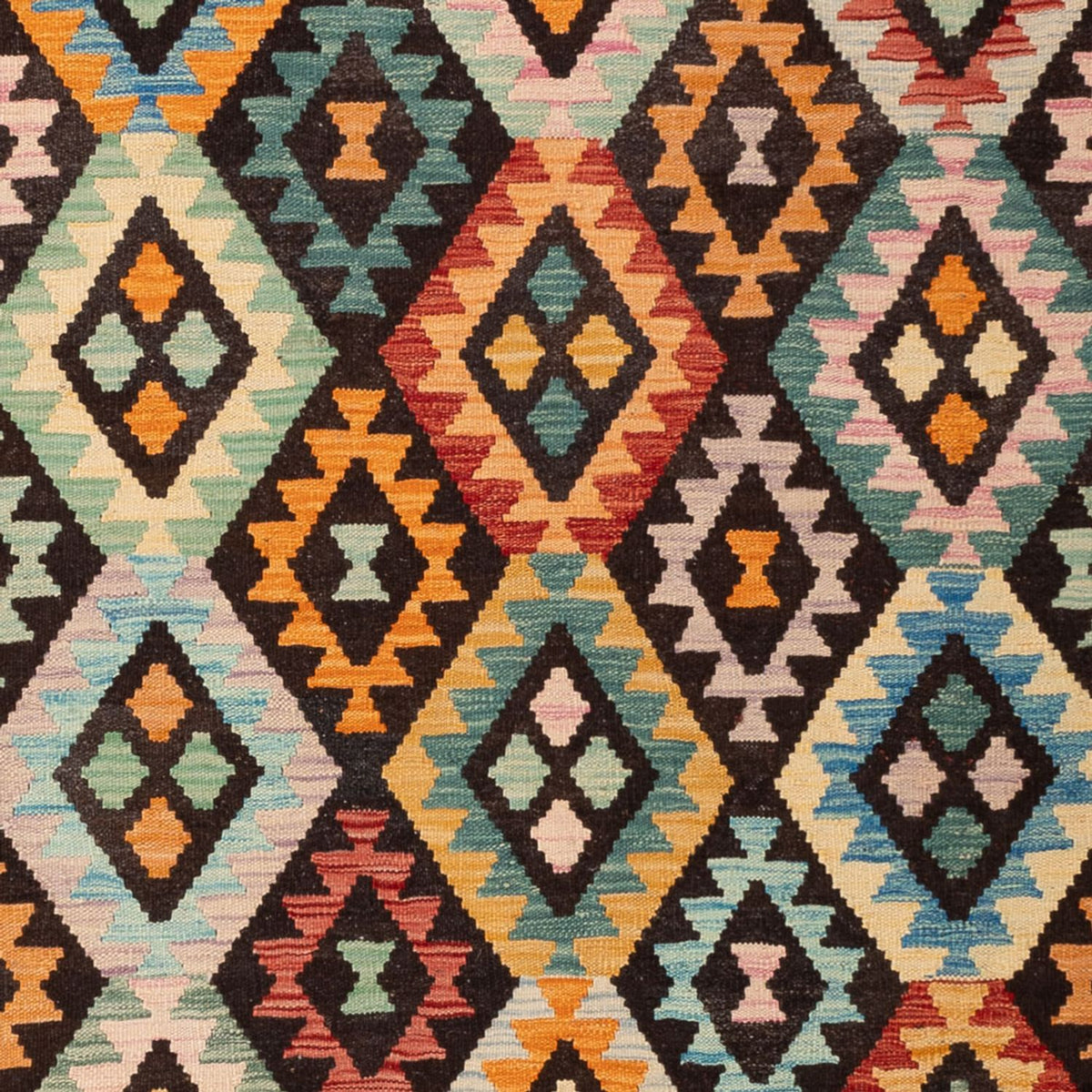 Kelim Carpet - Splash - 291 x 206 cm - flerfarvet