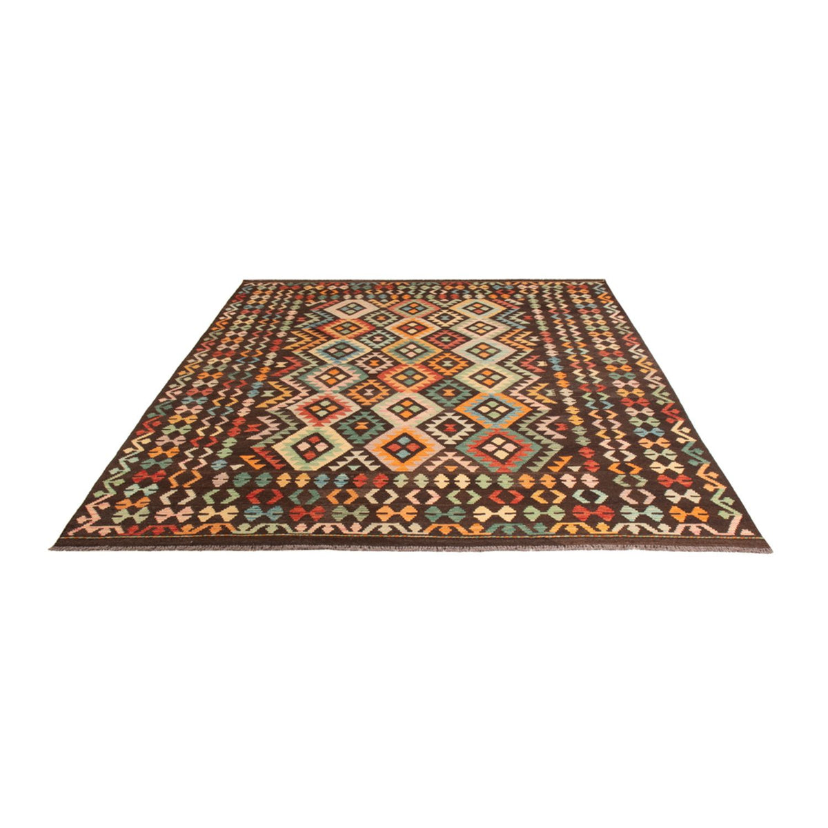 Kelim Carpet - Splash - 291 x 206 cm - flerfarvet