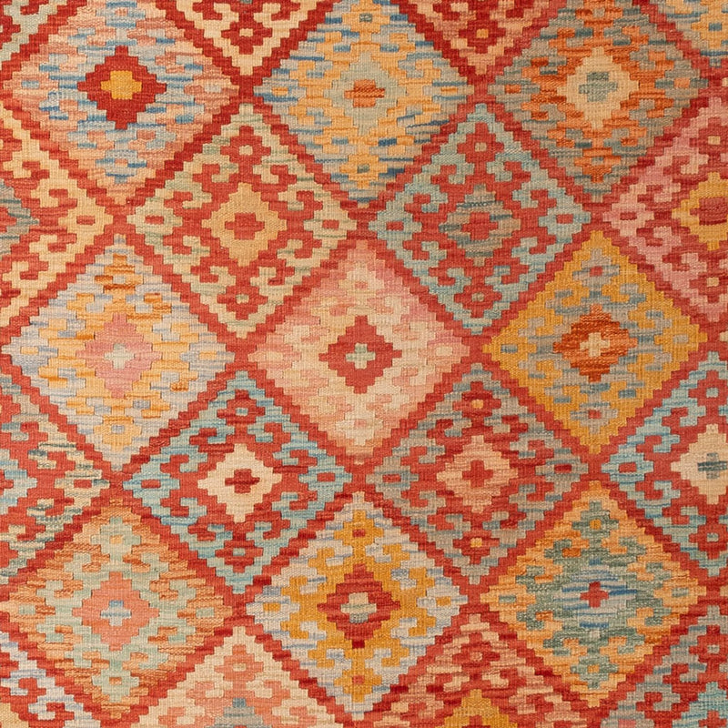 Kelim Carpet - Splash - 305 x 207 cm - flerfarvet