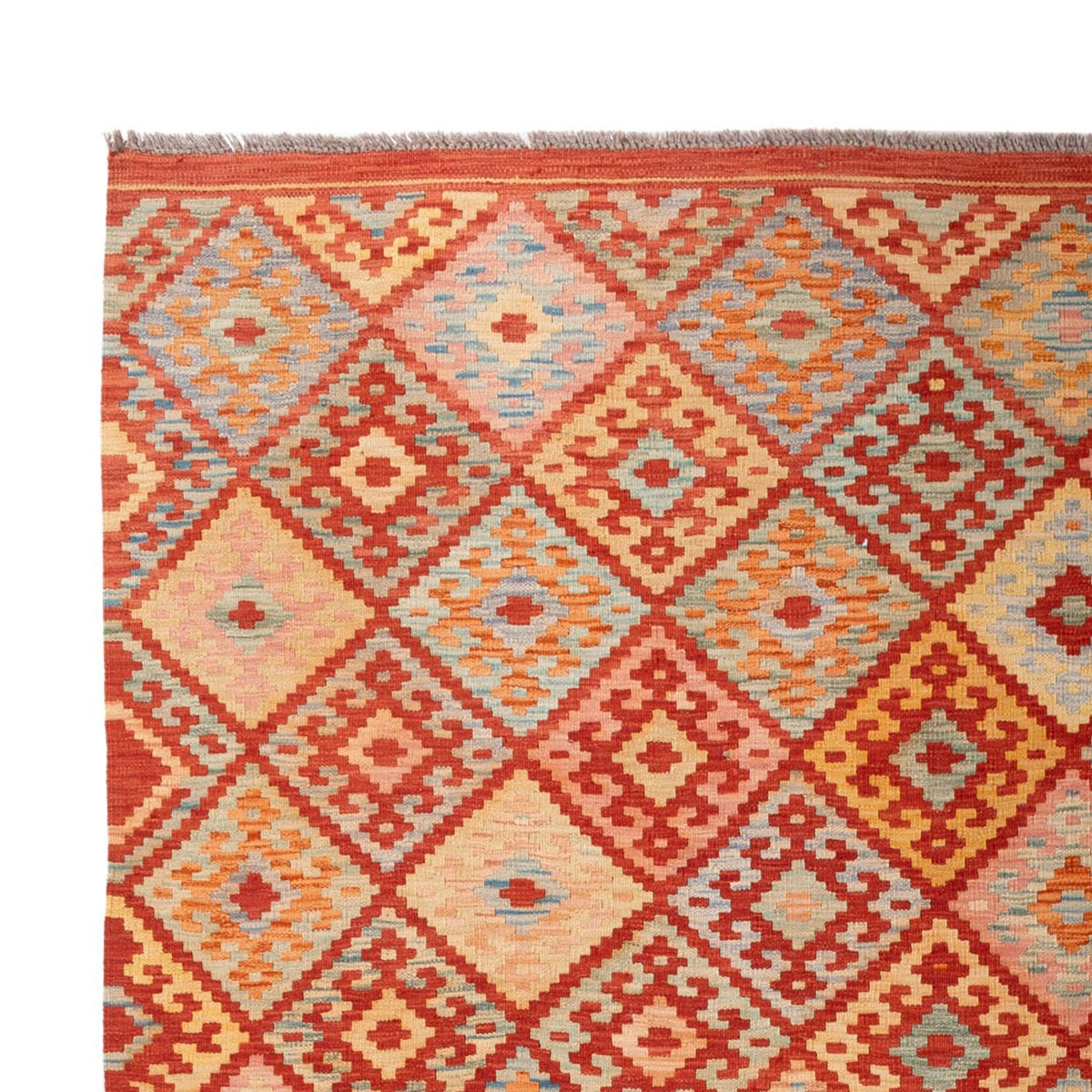 Kelim Carpet - Splash - 305 x 207 cm - flerfarvet