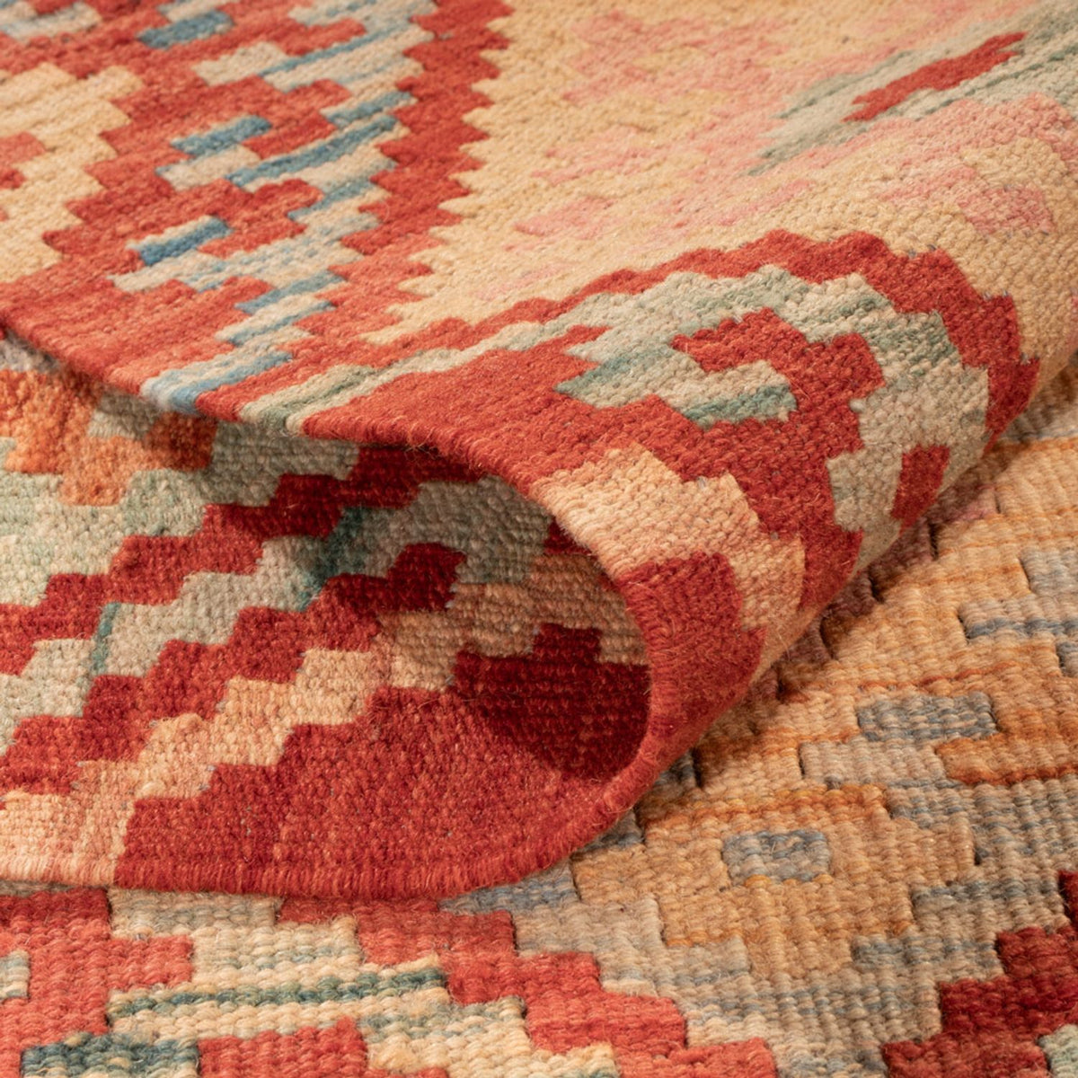 Kelim Carpet - Splash - 305 x 207 cm - flerfarvet