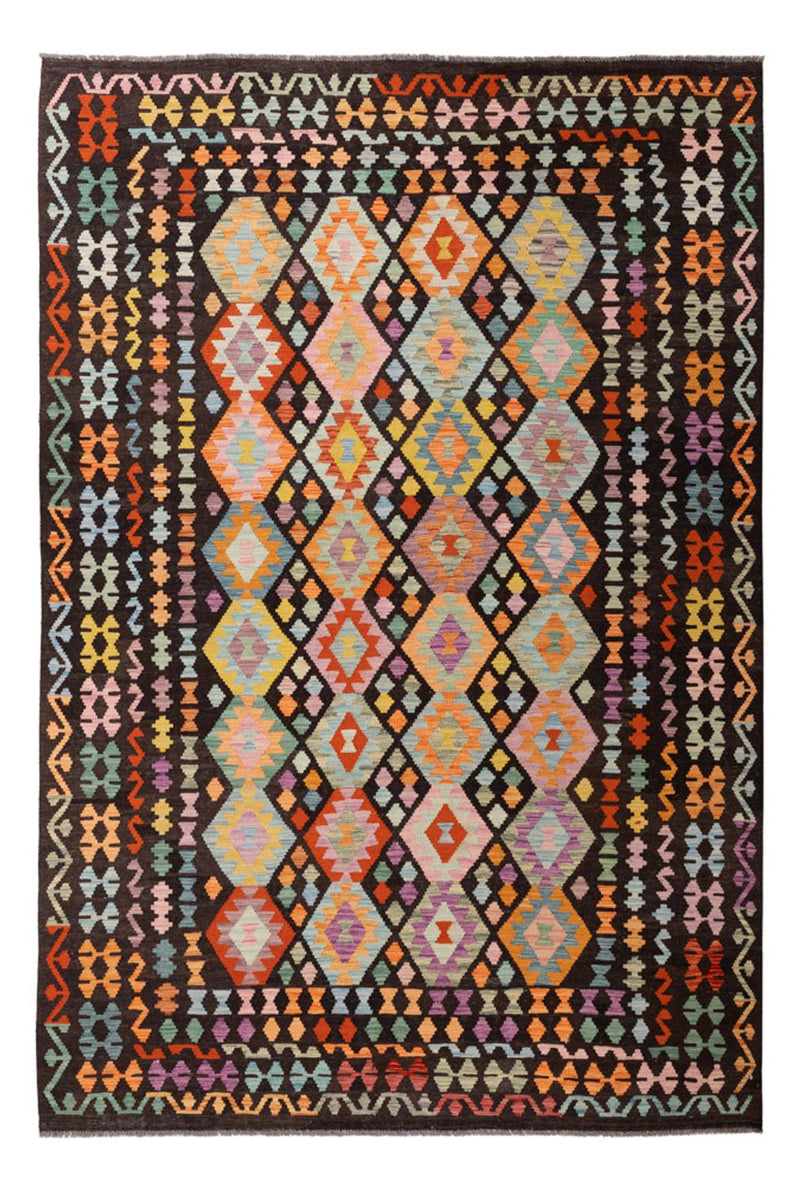 Kelim Carpet - Splash - 300 x 205 cm - flerfarvet