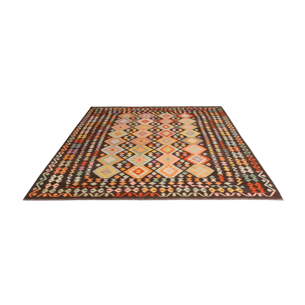 Kelim Carpet - Splash - 300 x 205 cm - flerfarvet