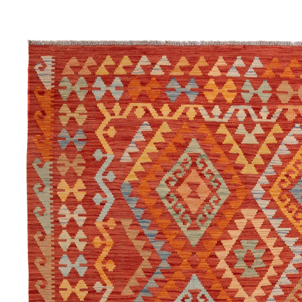 Kelim Carpet - Splash - 306 x 194 cm - flerfarvet